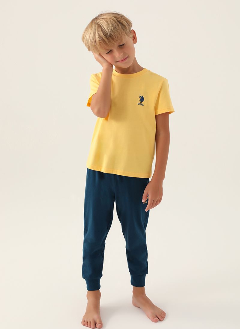 U.S. Polo Assn. Boys Yellow Pyjama Set