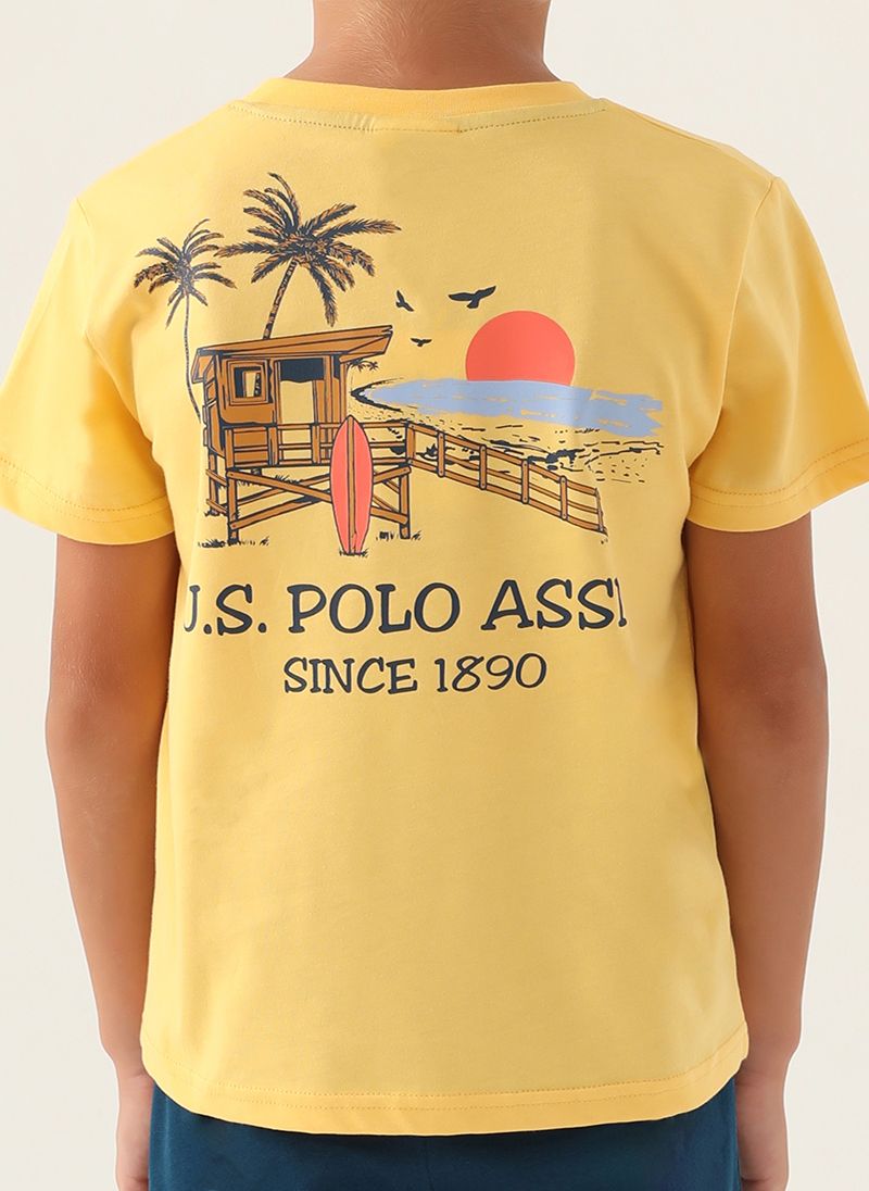 U.S. Polo Assn. Boys Yellow Pyjama Set