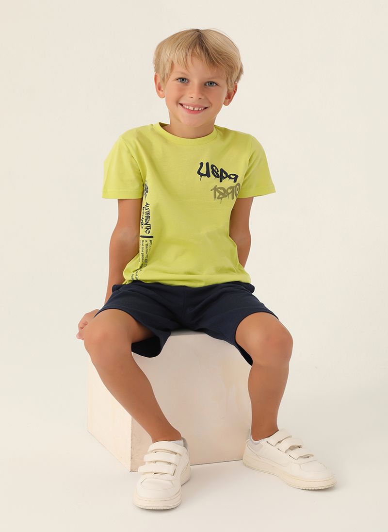 U.S. Polo Assn. Boys Green Bermuda Set