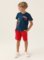 U.S. Polo Assn. Boys Blue Bermuda Set