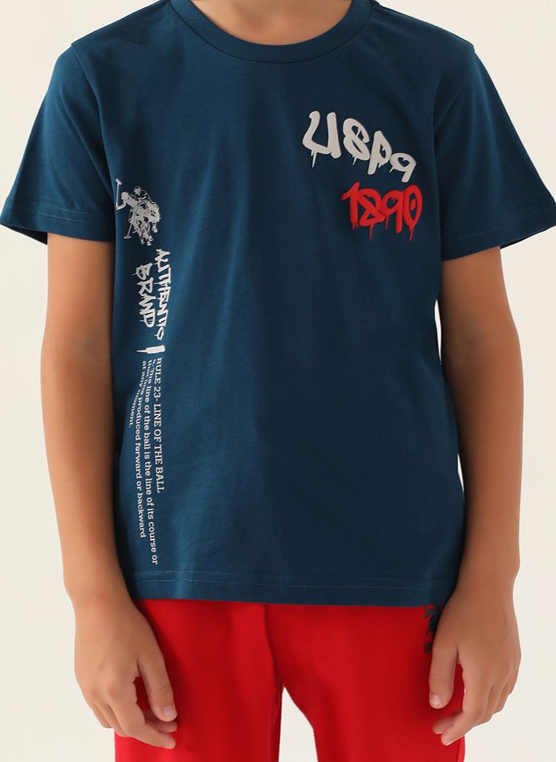 U.S. Polo Assn. Boys Blue Bermuda Set