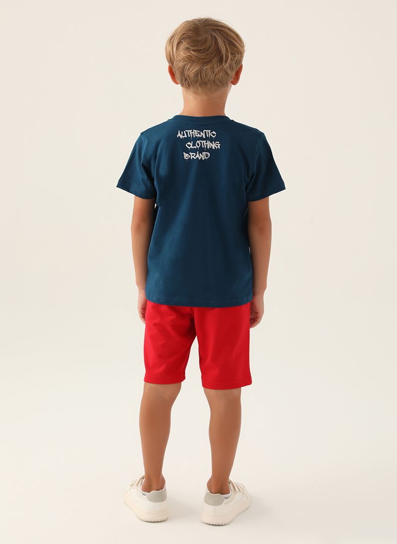 U.S. Polo Assn. Boys Blue Bermuda Set