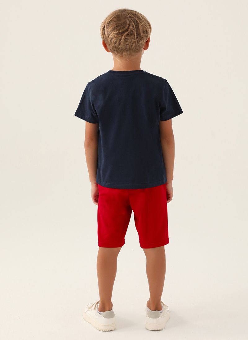 U.S. Polo Assn. Boys Navy Bermuda Set