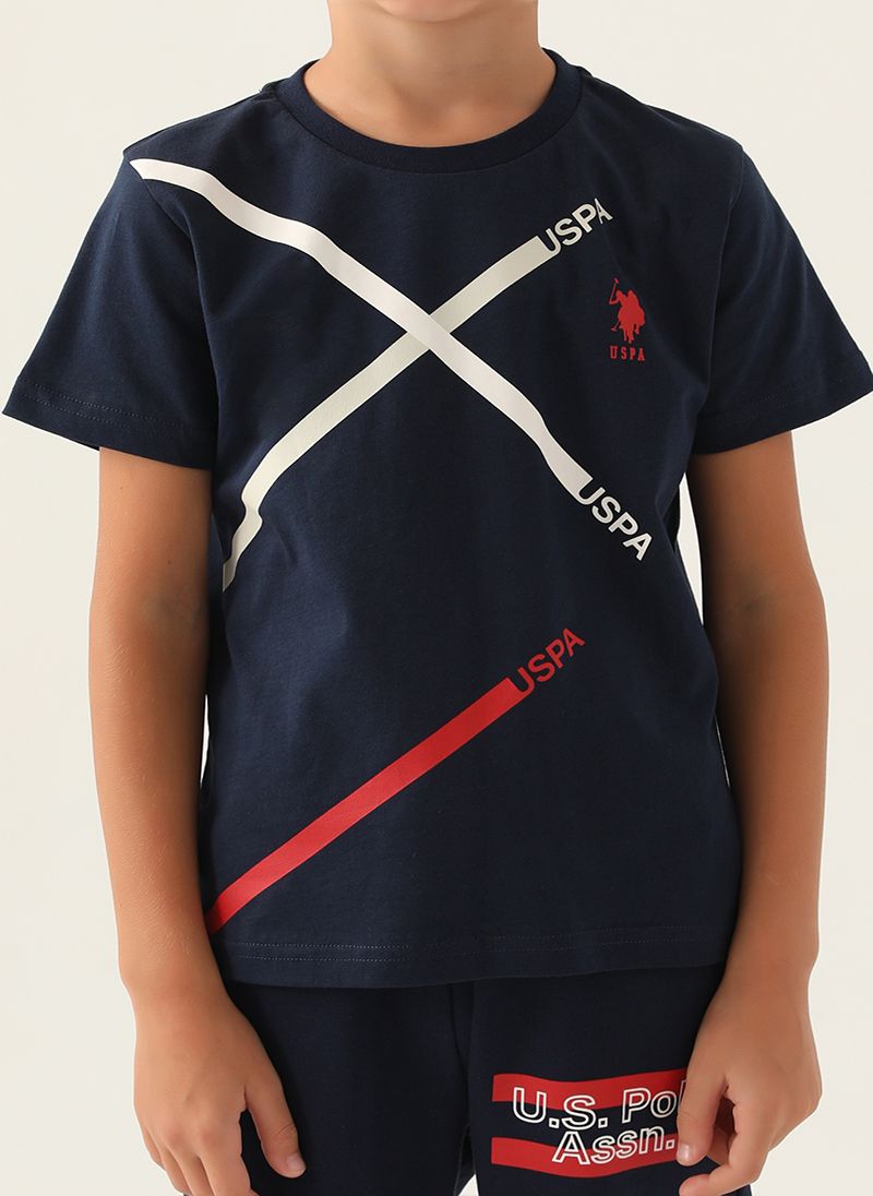 U.S. Polo Assn. Boys Navy Bermuda Set