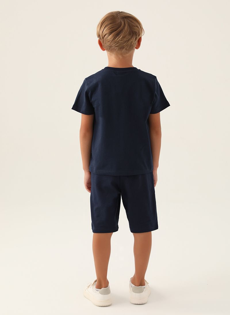 U.S. Polo Assn. Boys Navy Bermuda Set