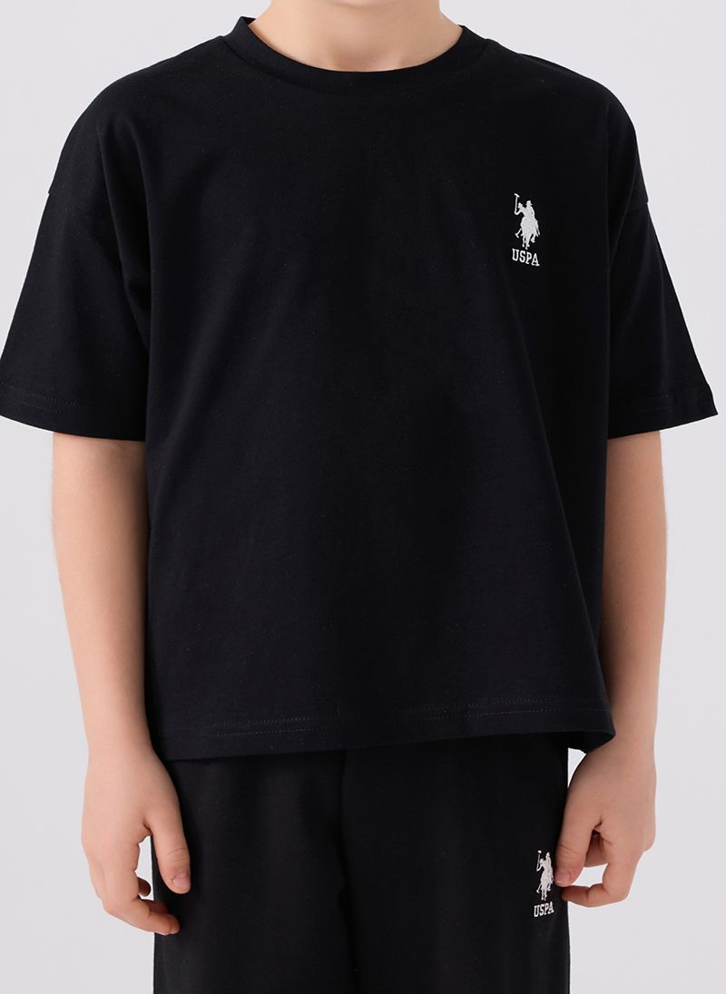 U.S. Polo Assn. Boys Black Bermuda Set