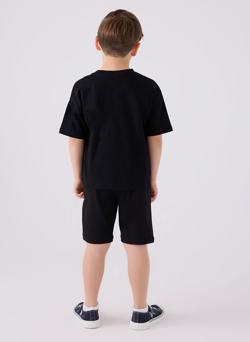 U.S. Polo Assn. Boys Black Bermuda Set