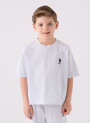 U.S. Polo Assn. Boys Grey Bermuda Set