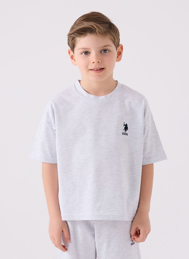 U.S. Polo Assn. Boys Grey Bermuda Set