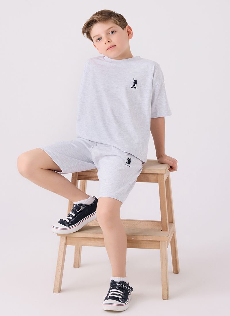 U.S. Polo Assn. Boys Grey Bermuda Set