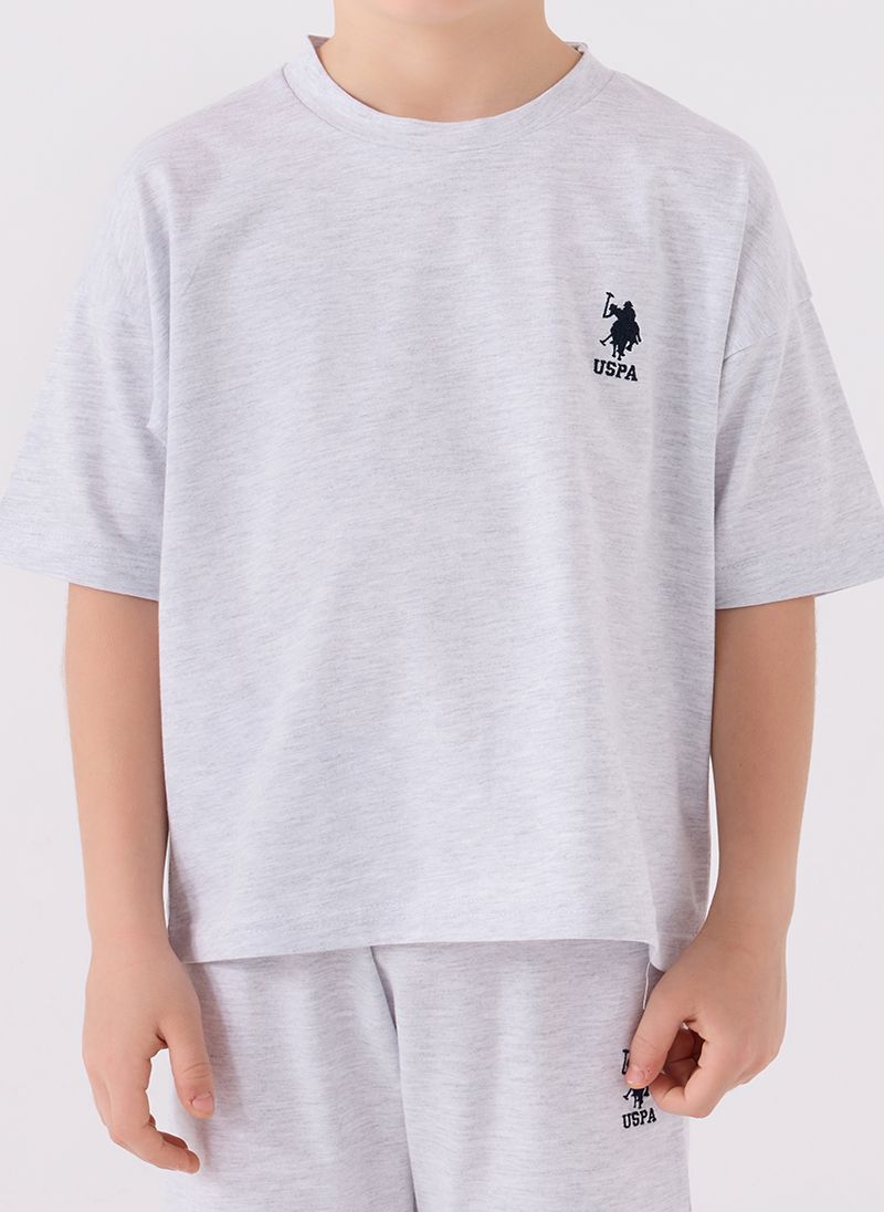 U.S. Polo Assn. Boys Grey Bermuda Set