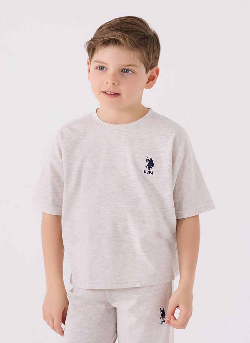 U.S. Polo Assn. Boys Beige Bermuda Set