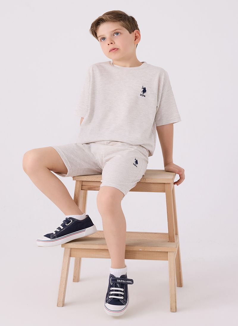U.S. Polo Assn. Boys Beige Bermuda Set