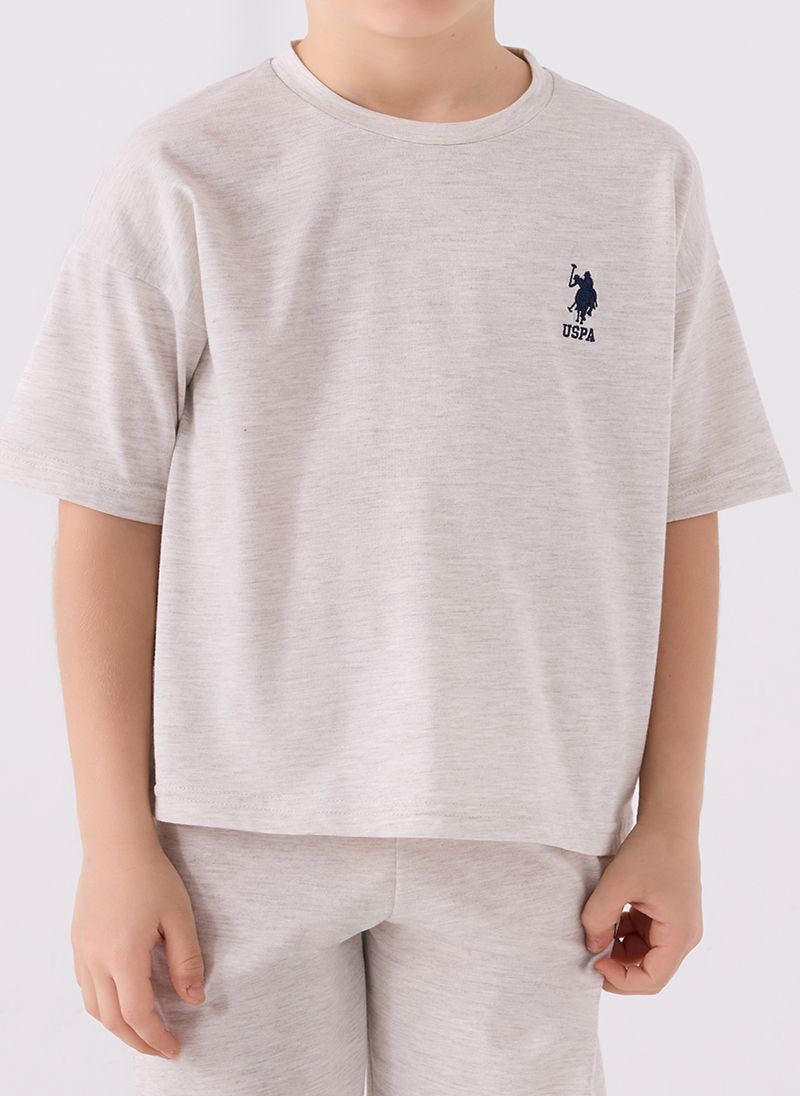 U.S. Polo Assn. Boys Beige Bermuda Set