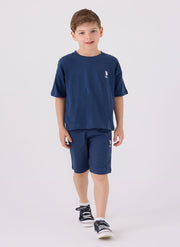U.S. Polo Assn. Boys Blue Bermuda Set