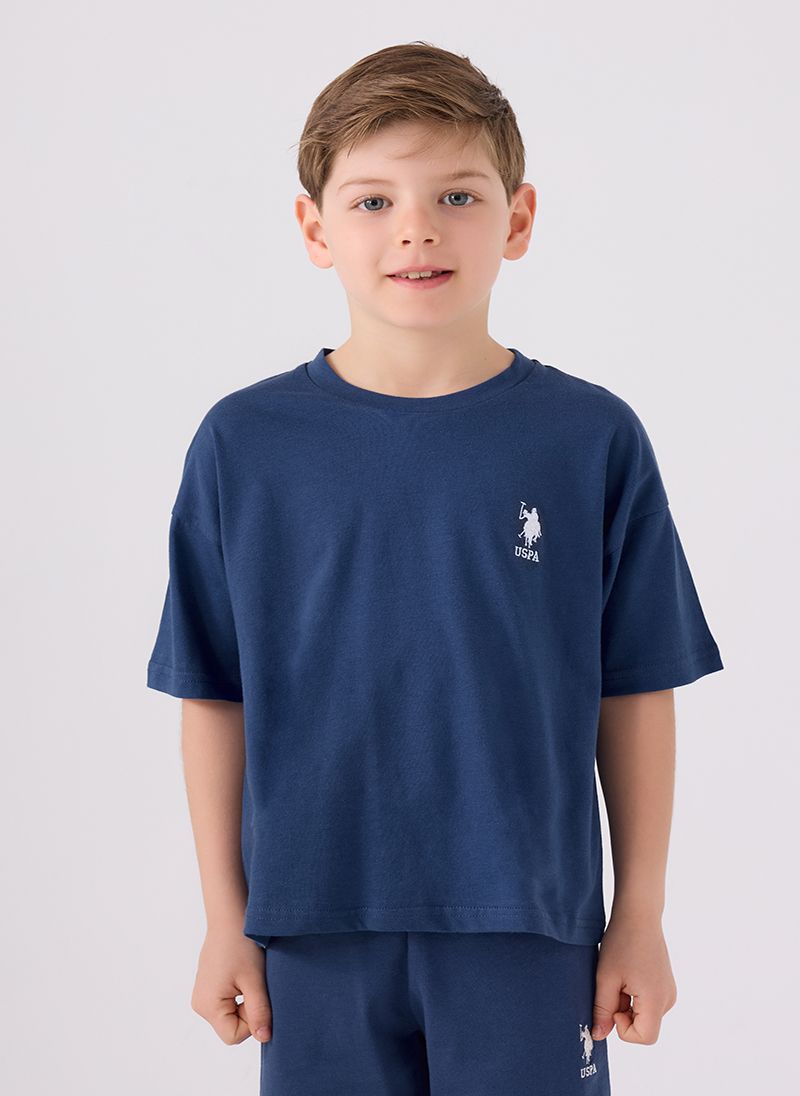 U.S. Polo Assn. Boys Blue Bermuda Set