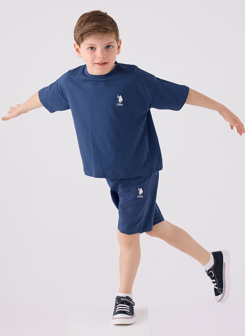 U.S. Polo Assn. Boys Blue Bermuda Set