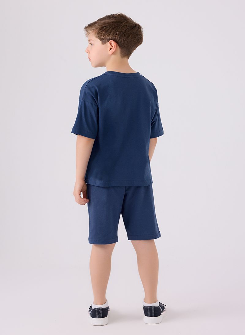 U.S. Polo Assn. Boys Blue Bermuda Set