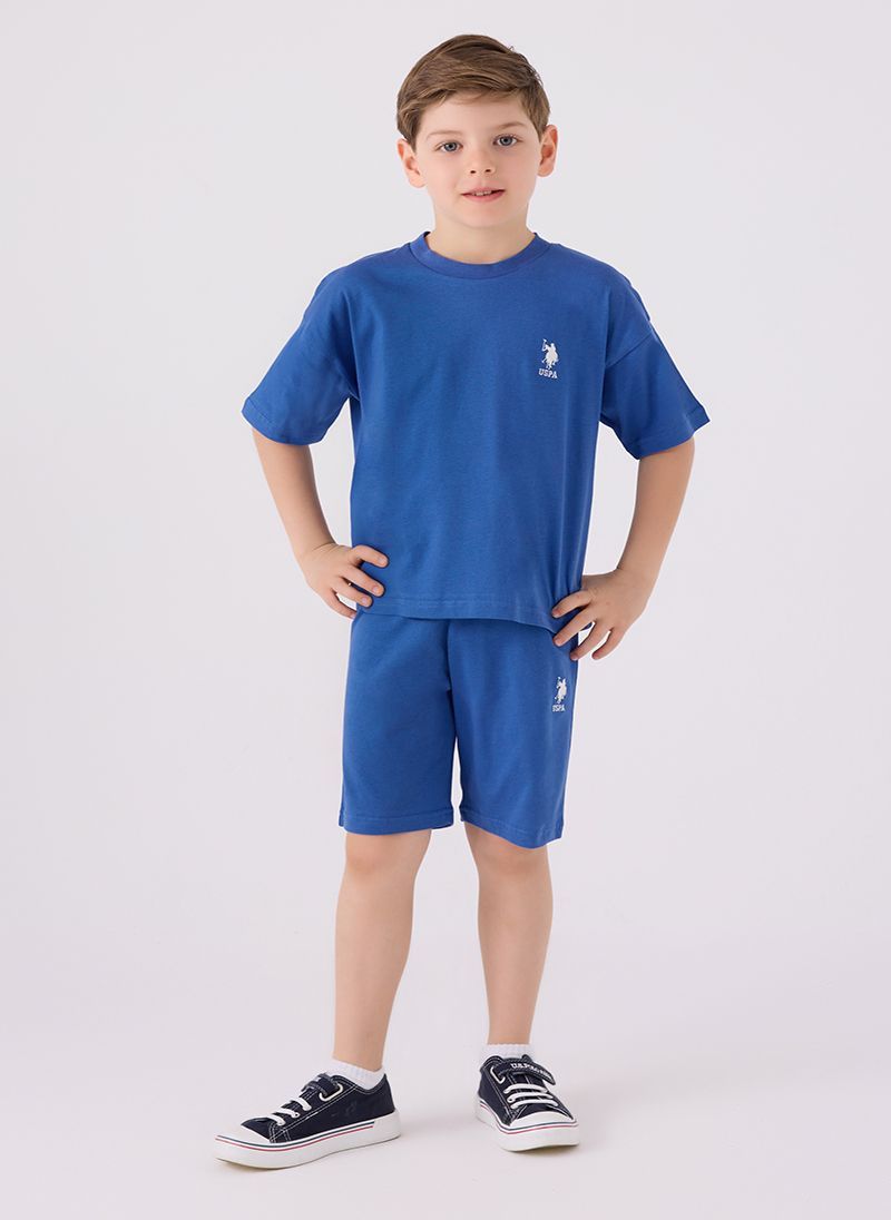 U.S. Polo Assn. Boys Blue Bermuda Set
