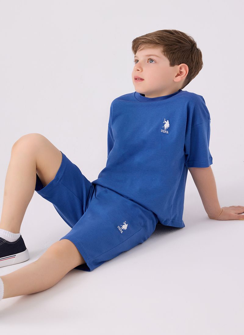 U.S. Polo Assn. Boys Blue Bermuda Set