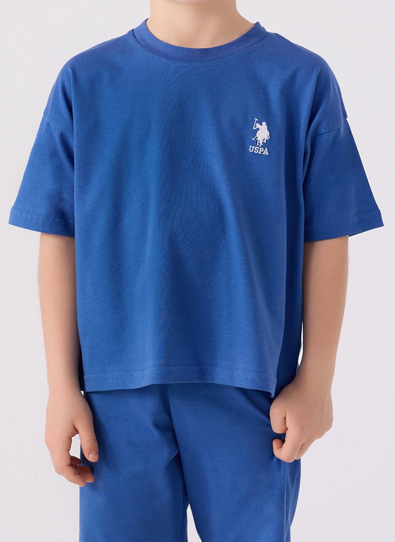 U.S. Polo Assn. Boys Blue Bermuda Set