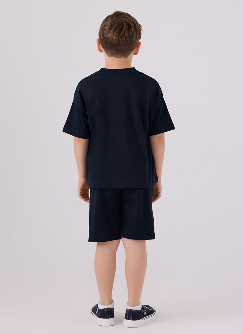 U.S. Polo Assn. Boys Navy Bermuda Set