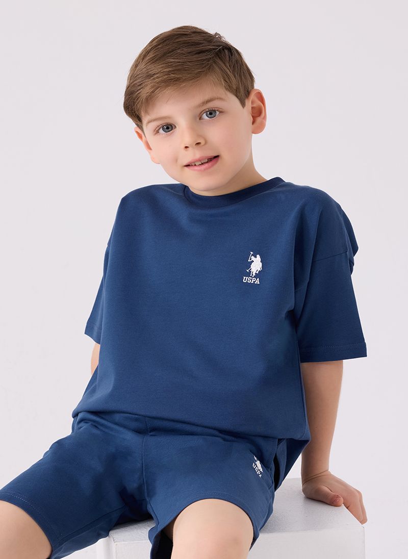 U.S. Polo Assn. Boys Navy Bermuda Set