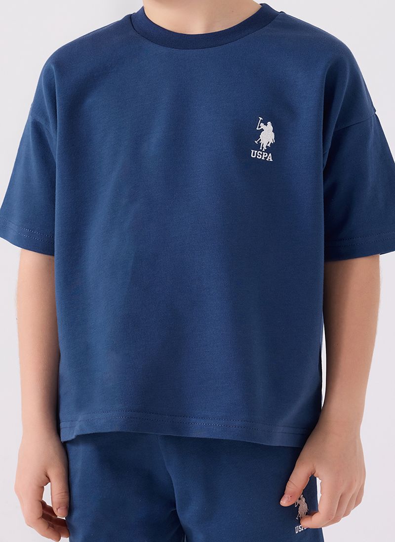 U.S. Polo Assn. Boys Navy Bermuda Set