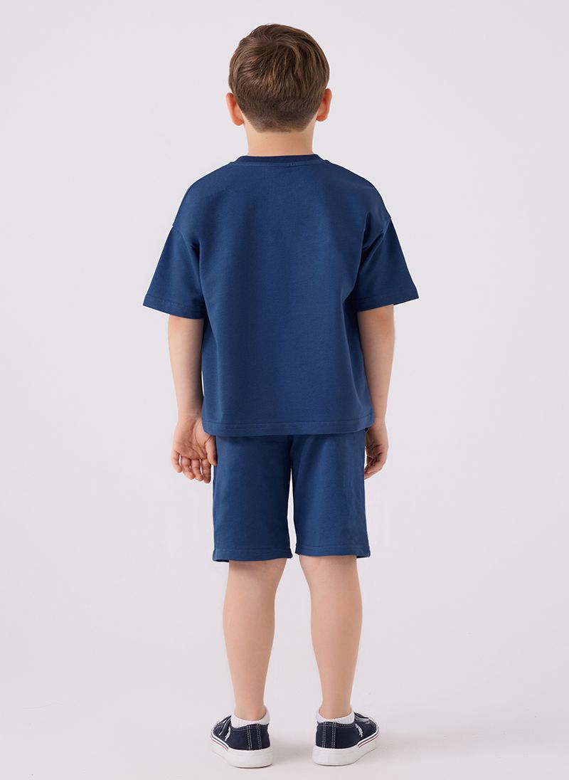 U.S. Polo Assn. Boys Navy Bermuda Set