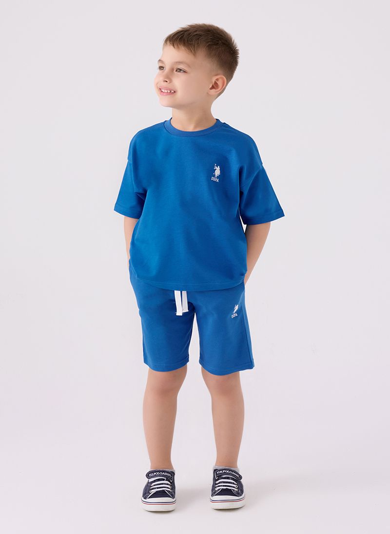 U.S. Polo Assn. Boys Blue Bermuda Set