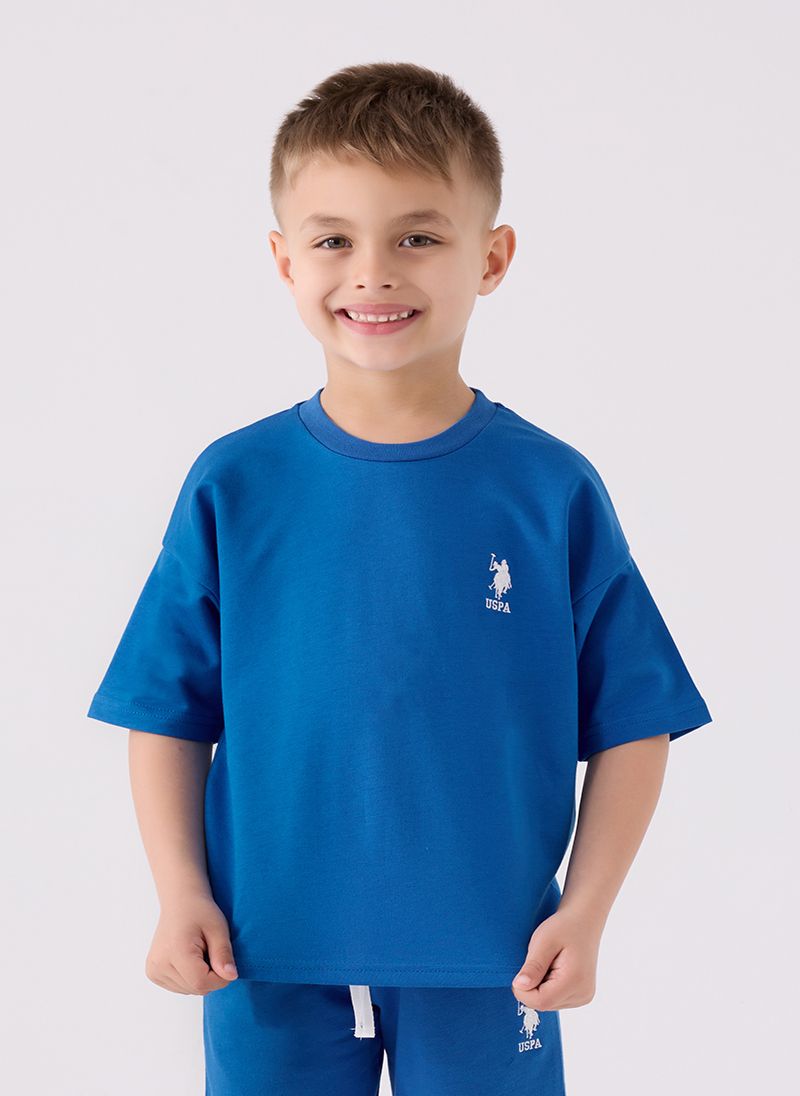 U.S. Polo Assn. Boys Blue Bermuda Set