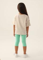 U.S. Polo Assn. Girls Beige Bermuda Set