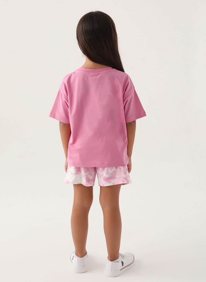 U.S. Polo Assn. Girls Pink Short Set