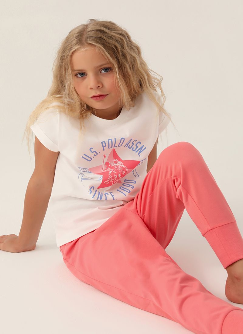 U.S. Polo Assn. Girls Beige Pyjama Set