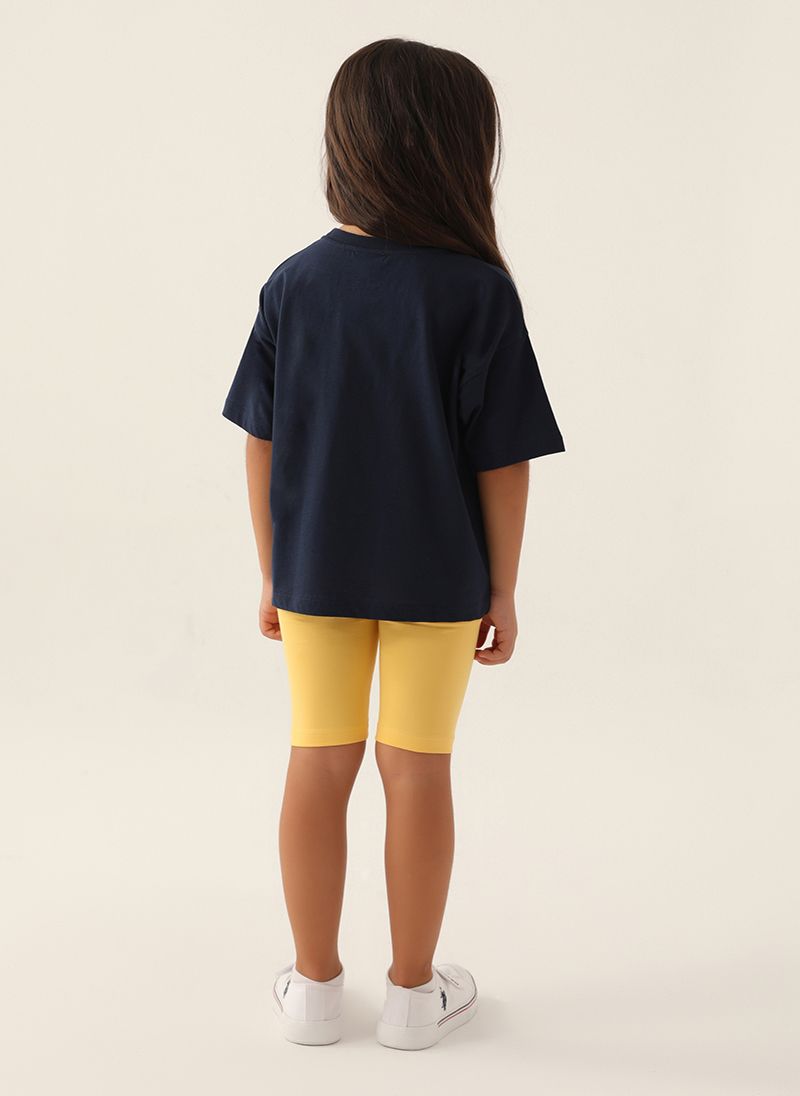 U.S. Polo Assn. Girls Navy Bermuda Set