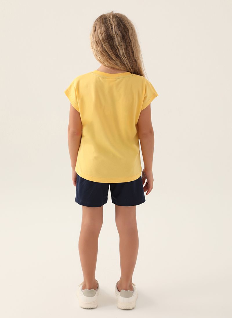 U.S. Polo Assn. Girls Yellow Short Set