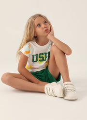 U.S. Polo Assn. Girls Beige Short Set