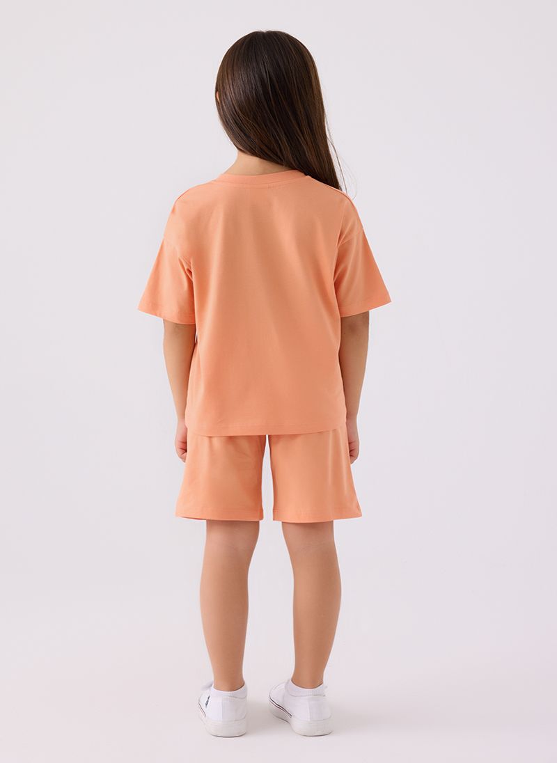 U.S. Polo Assn. Girls Orange Bermuda Set