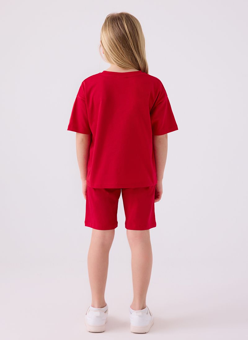 U.S. Polo Assn. Girls Red Bermuda Set