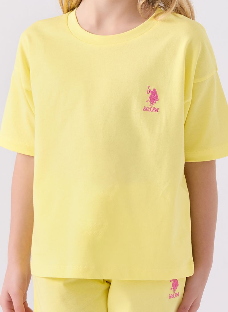 U.S. Polo Assn. Girls Yellow Bermuda Set