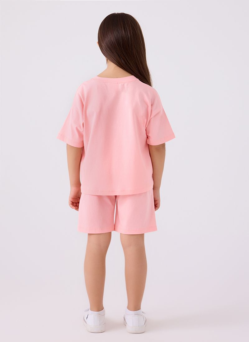 U.S. Polo Assn. Girls Pink Bermuda Set