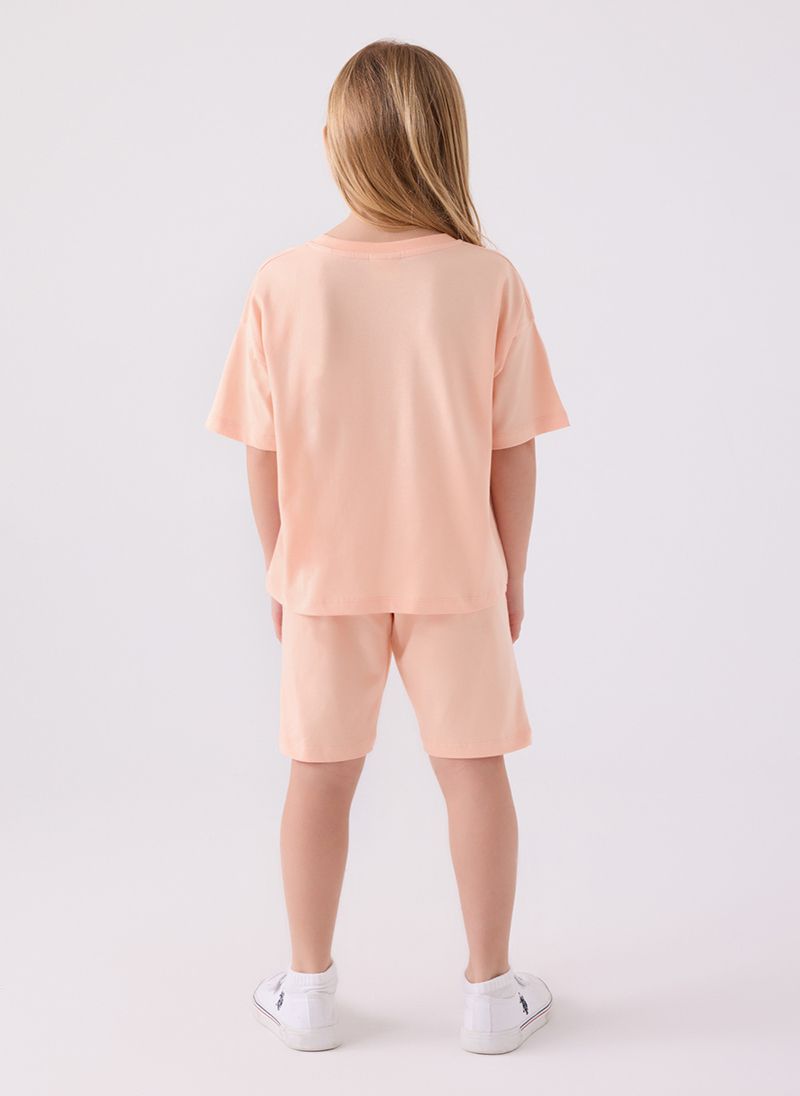 U.S. Polo Assn. Girls Orange Bermuda Set