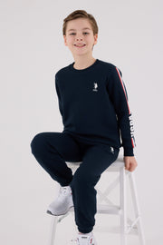 U.S. Polo Assn. Boys Navy Jumpsuit Set
