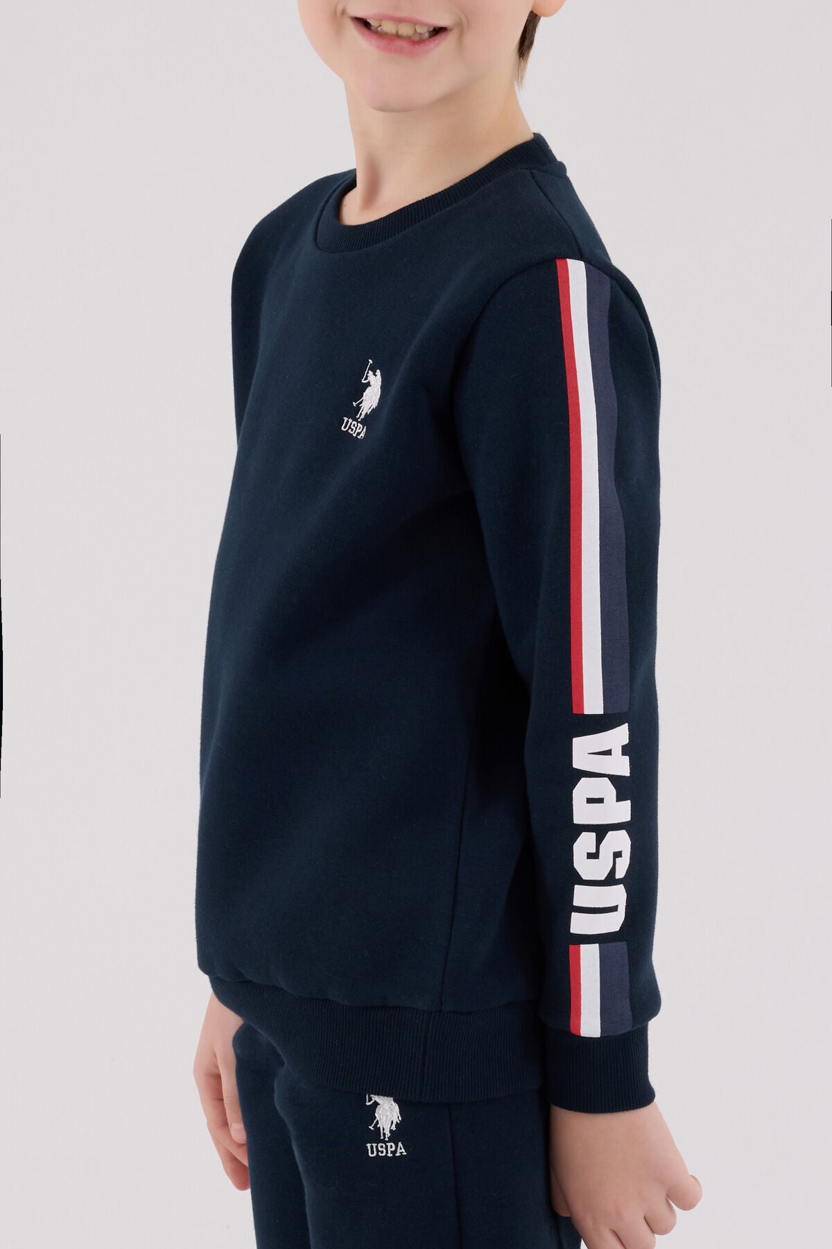 U.S. Polo Assn. Boys Navy Jumpsuit Set