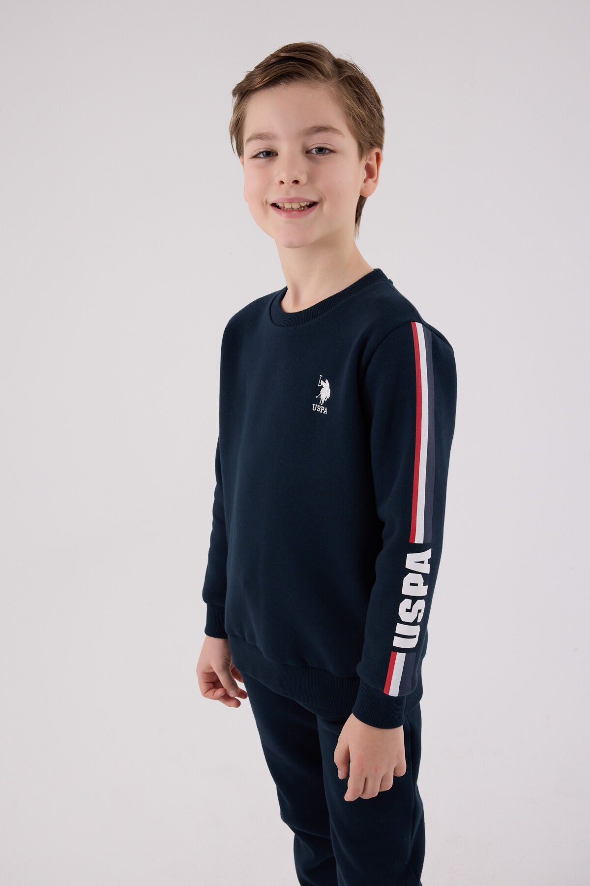U.S. Polo Assn. Boys Navy Jumpsuit Set