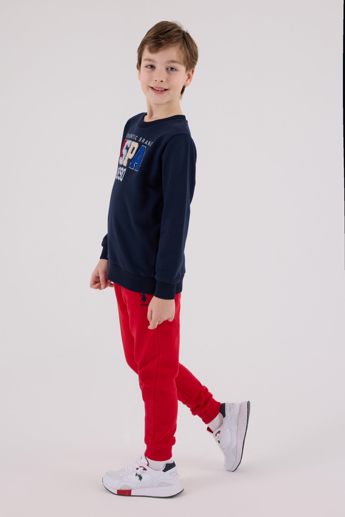 U.S. Polo Assn. Boys Navy Jumpsuit Set