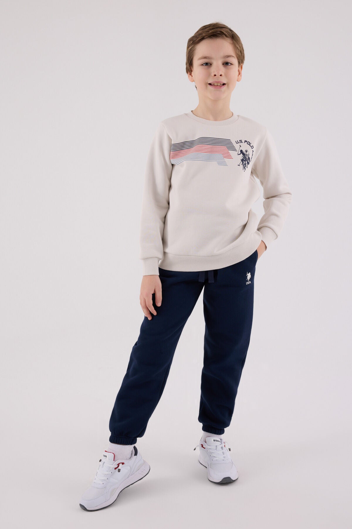 U.S. Polo Assn. Boys Stone Jumpsuit Set