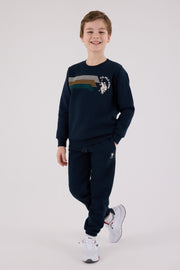 U.S. Polo Assn. Boys Navy Jumpsuit Set