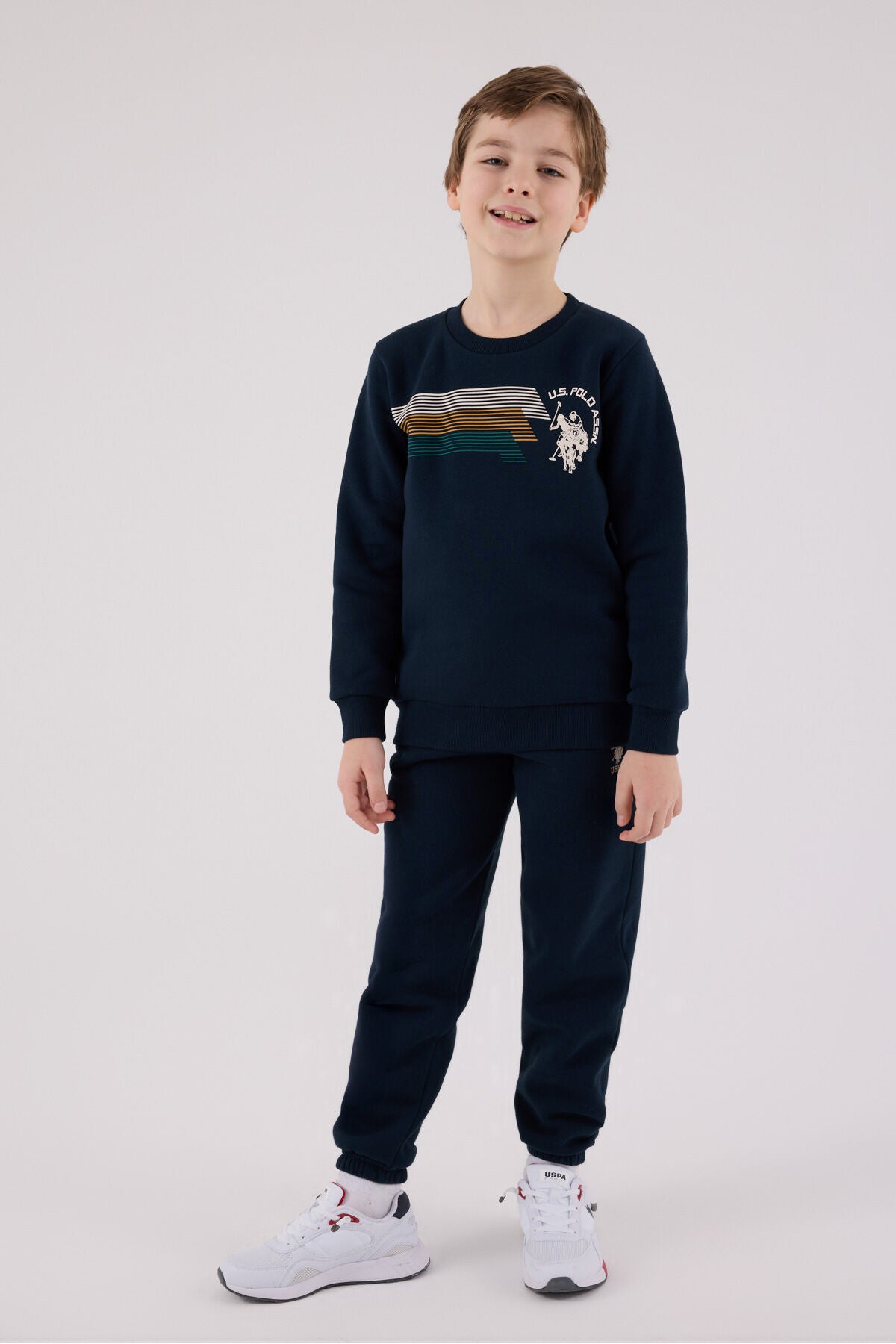 U.S. Polo Assn. Boys Navy Jumpsuit Set