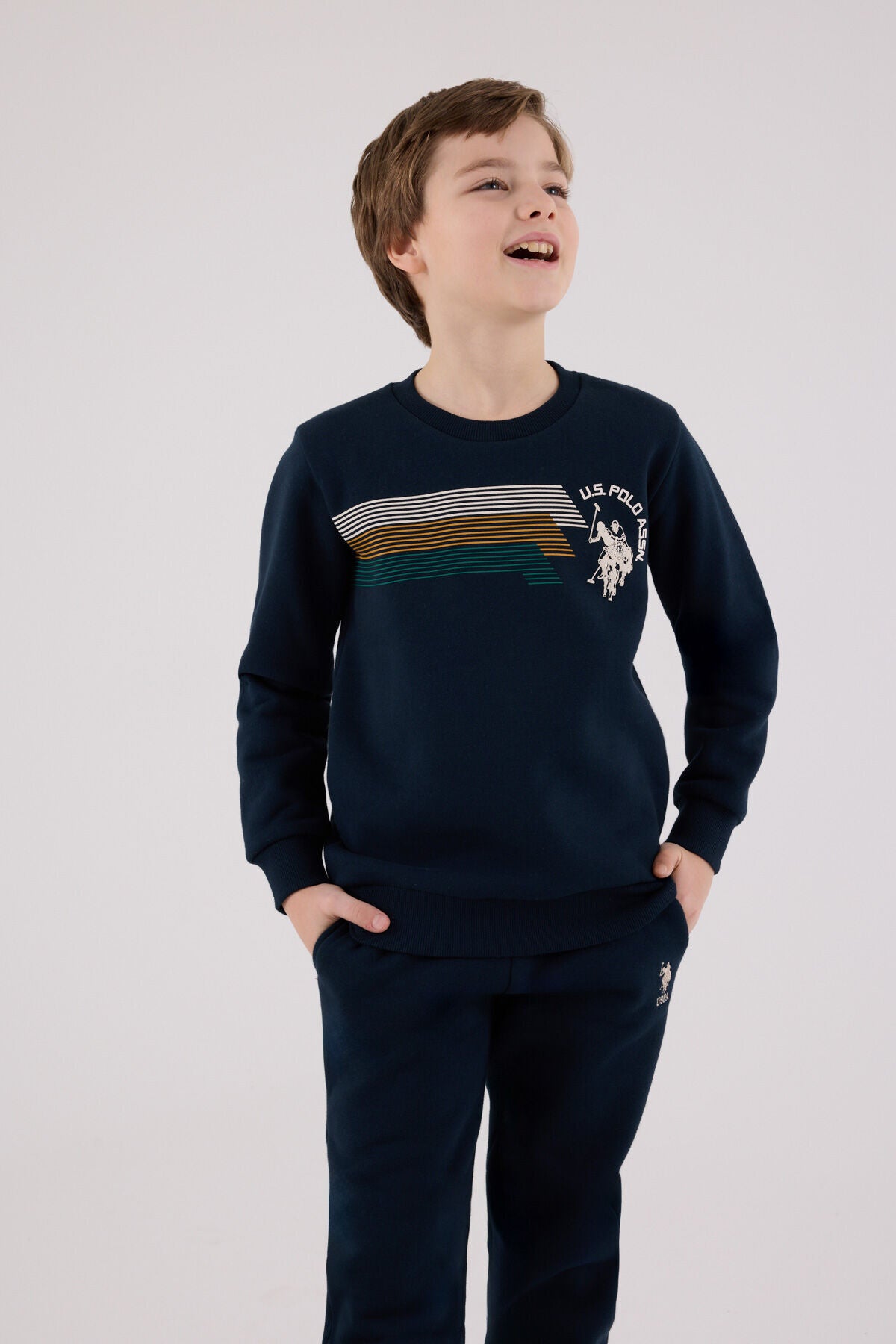 U.S. Polo Assn. Boys Navy Jumpsuit Set